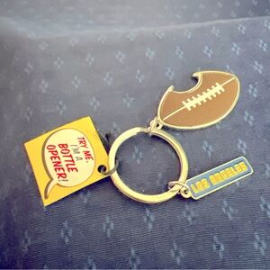 Los Angles Football Keychain Bottle Opener Sports Fan